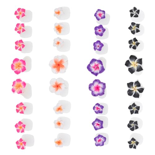 WRITWAA 32 Piezas separador de dedos separador de pies polaco separadores y separadores de dedos separador corrector de dedos separadores de dedos de flores separador de uñas gel de sílice
