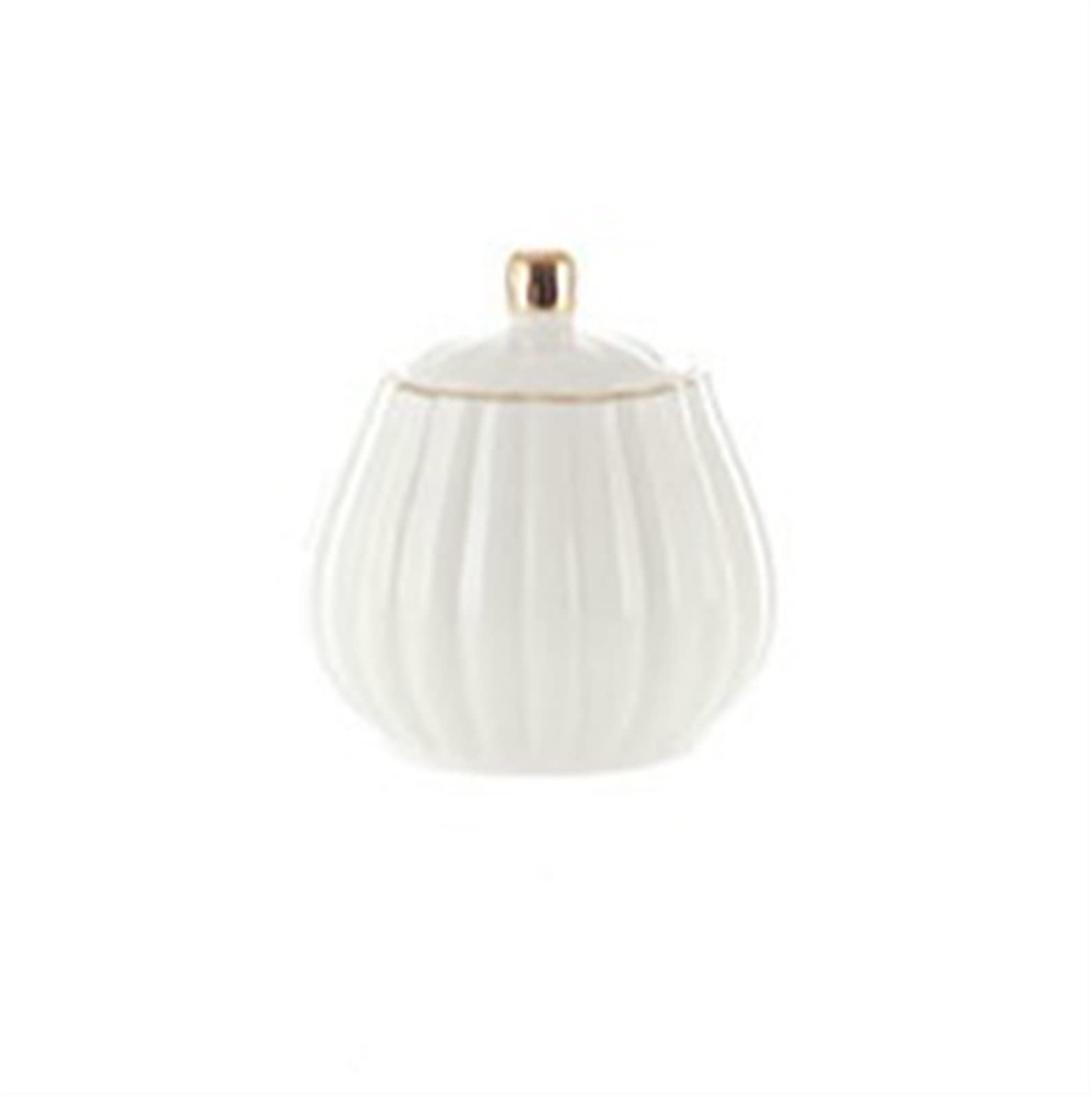 JINGYAN Zuccheriere Zuccheriera E Lattina Di Porcellana Bianca Set Lattina Latte Caffè Set Caramelle Contenitore Spezie
