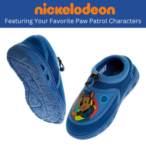 Nickelodeon Paw Patrol Water Shoes - Pool Aqua Socks For Kids- Sandals Bungee Waterproof Beach Slides Sport Character Summer Slip-On Quick Dry, Blue/Light Blue (11-12 Medium Little Kid) #TOP2