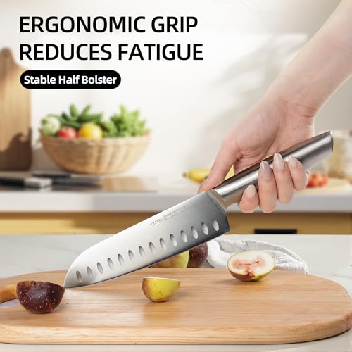 Knife Set, Premium Knife Block Set for Kitchen 14 Pcs UltraSharp Japanese High Carbon Stainless Steel with Block and Built-in Sharpener, Kitchen Knives Set with Non-serrated Steak Knives