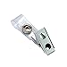 Y&Y Star 30pcs Double Hole Metal Badge Clips with PVC Straps, ID Strap Clip Adapter ID Badge Clips, Clear,30 Clips per Pack (clear 30pcs)