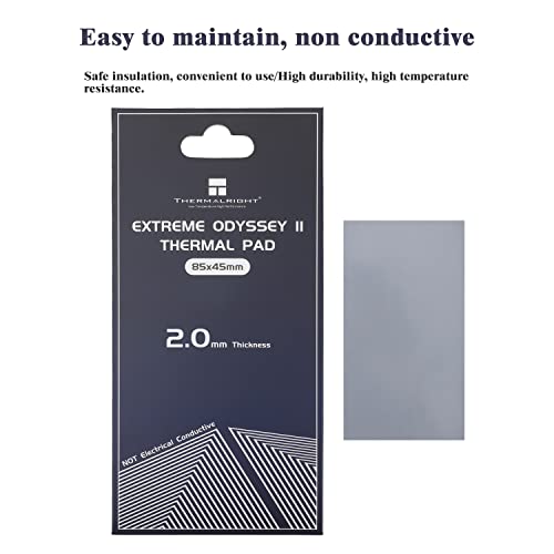 Thermalright Thermal Pad 14.8 W/Mk Non Conductive Heat Dissipation Silicone Pad For Pc Laptop Heatsink Cpu/Gpu/Led Graphics Card Motherboard Silicone Grease Multi-Size Pad (85X45X2.0Mm) #TOP3