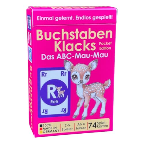 Buchstaben Klacks – Das ABC-Mau-Mau für Kinder | Lernspiel & Geschenk für Junge und Mädchen I Kartenspiel ab 4, 5, 6, 7, 8 Jahre | Weihnachten | Geburtstag (REH)