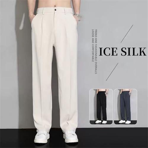 Fleurosta Mens Pants, Fleurosta Super Stretch Ice Silk Comfort Everyday Pants, Slim Fit Lightweight Trousers3