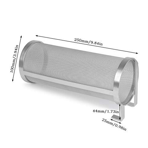 OFNMY 10 x 4 inches Hop Spider 300 Micron Stainless Steel Hop Filter Strainer for Home Beer Brewing Kettle