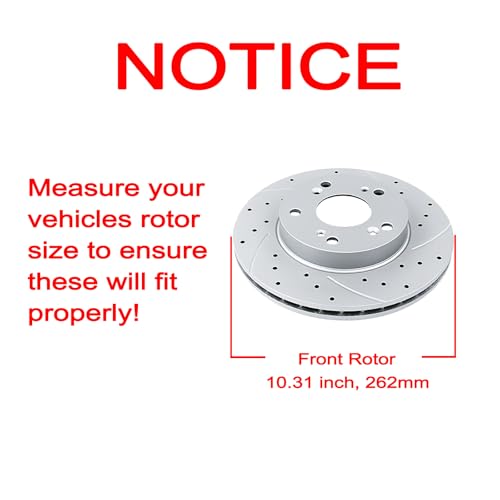 Image of Acinoparts Front (10.31 inch, 262mm) Brake Kit for Honda Civic 2006 2007 2008