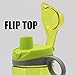 Bonison Sports Bottle Water with Flip Top Lid Leak Proof BPA Free Drinking Water Bottle for Travel Yoga Running Outdoor Cycling and Camping, 14 oz, Green