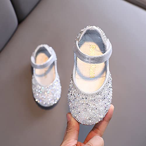 Girls Mary Jane Dress Shoes Rhinestones Flower Girl Wedding Party Shoes Ballet Flats Little Girl Dress up Shoes3