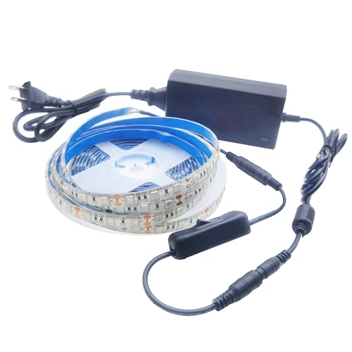 Tira LED UV Negro 5m 300 LEDs Impermeable con Fuente 12V miniatura 1