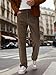 PLEPAN Men's Corduroy Pants Straight Leg Fashion Pants with Pockets Business Casual Office Pant for Fall Winter Coffee