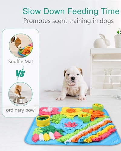 ORIA Tapete de Snuffle para cães, alimentador lento interativo e tapete de forrageamento, brinquedos