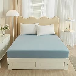 VM VOUGEMARKET Blue Fitted Sheet with 15