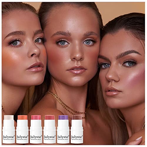 Joyeee Contour Highlighter Sticks Set, Multi-Use Facial Concealer Shadow Pen Blush Stick, Full Coverage, Waterproof, Longwear, Professional Body Face Makeup Shaping Stick For Balance Skin Tones, 6Pcs #TOP5