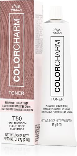 Image of WELLA colorcharm Permanent Creme Toner, Free of Animal-Derivied Ingredients, Parabens Free, Gluten Free, T50 Pink Blossom, 2 oz (Pack of 5)