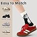 WJIAMPLS Women Crew Socks 3 Pairs, Cute Cat Graphic Black White Cotton Blend Knit Casual Fashion Outfit
