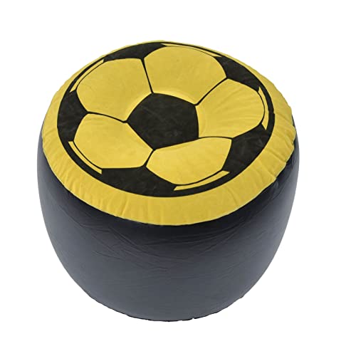 FTVOGUE Soccer Inflatable Chair Flocking Portable Football Furniture Stool Sofa for Garden Movie Night,Office Rest,Game Room,Camping,Indoor & Outdoor