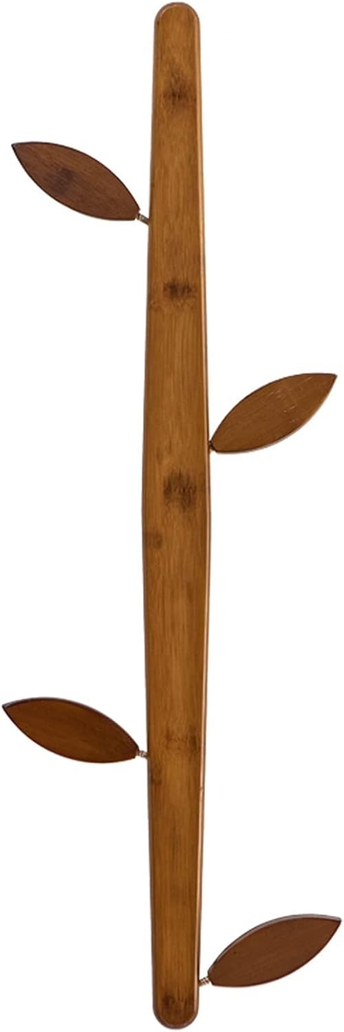 Clothes-hat Rack Coat Rack Hat Rack Bamboo Tree Coat Hat Rack Modern Wall Mounted Rack with 4 Detachable Leaf Hooks for Baseball Cap Coat Wallet Cloak Rack(B)