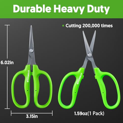 Image of Garden Scissors Small Pruning Shears Gardening Snips Non-Stick Coating Sharp Steel Blade for Precise Cutters Bonsai Trimmer for Plants Flower Herb