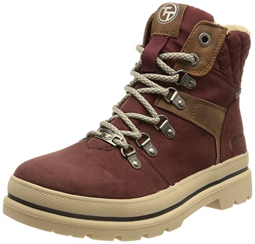 Tom Tailor Damen 4294604 Stiefelette, Bordo, 38 EU