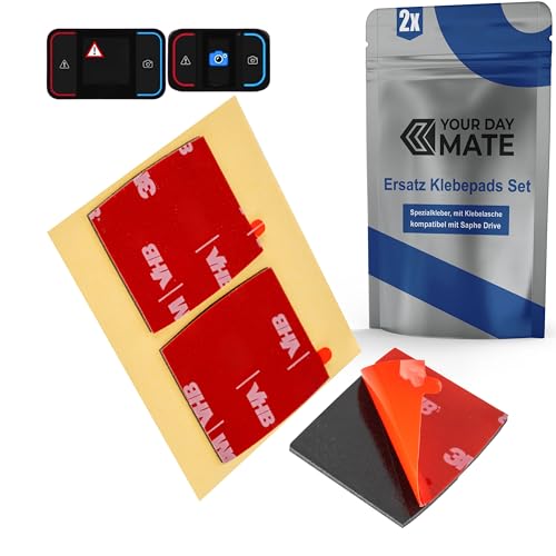 Ersatz Klebepads Set, 2 Stück, kompatibel mit Saphe Drive Pro und Mini Blitzerwarner, doppelseitiger Spezialkleber für Auto Innenraum, Radarwarner Aufkleber, Verkehr Information Warnung Klebekissen