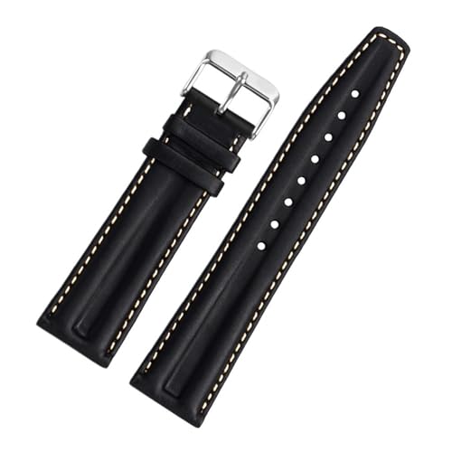 Bracelet cuir souple Hamilton Broadway H43515735 résistant à l'usure noir