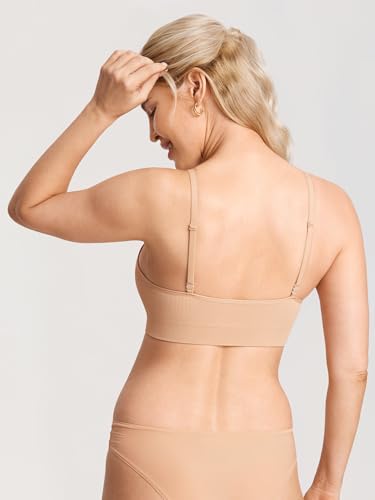 Image of MOMANDA Ribbed Nursing Bras for Breastfeeding | Maternity sleep bralettes, Wireless, Seamless, Soft lift, Comfy, For women