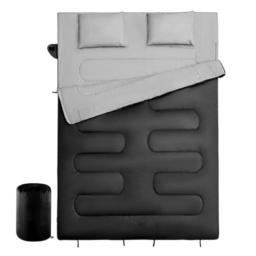 Sac de couchage double, sac de couchage de camping, accessoire de couchage léger pour l&rsquo;extérieur, la randonnée, le camping, les voyages