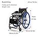 Lightweight Sports Foldable Mute Wheelchair All Terrain Aluminum,Adjustable Footrest Suitable for Teenagers, Adults, Seniors(Blue2,Seat Width 42cm/16.5in)