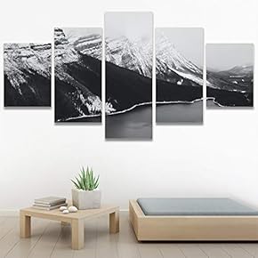 SIGNWIN 5 Panel Canvas Wall Art Skyline Sunset...
