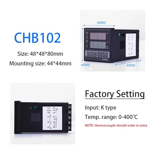 Thermostat programmable PID CHB102 pour affichage numérique LCD précis