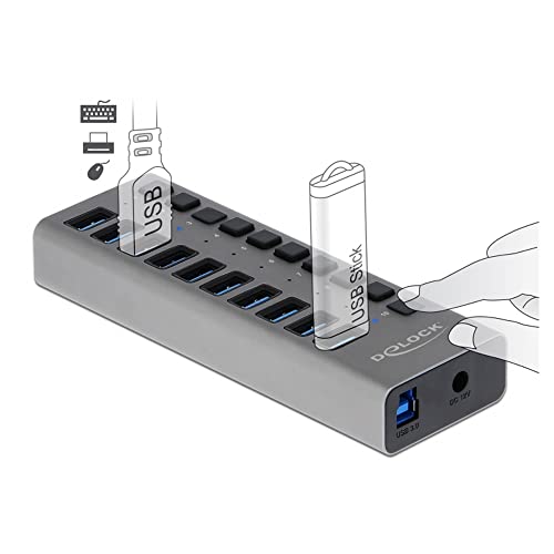 DeLOCK Externe 5 Gbps USB Hub avec 10 ports et interrupteurs Neuf - vue 6