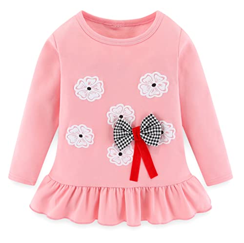 Bomdeals Adorable Cute Toddler Baby Girl Clothing 2Pcs Top&Pants Winter Outfits (Age(3T), Flower/Pink) #TOP2
