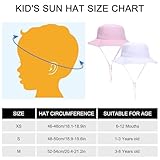 Mayoii Baby Sun Hat, UPF 50+ Kids Bucket Hat for Toddler Boys & Girls, Adjustable & Foldable, Breathable, Lightweight (UK, Alpha, S, White and Pink) - Image 7