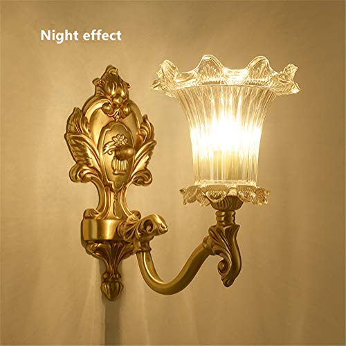 Wall Lights Living Room Bedroom Indoor European Classical Style Modern Retro Wall Sconce Engraving Base Design Single Head Glass Lampshade Full Copper Wall Lamp E14 Bedside Lighting steampunk buy now online Wall Lights Living Room Bedroom Indoor European Classical Style Modern Retro Wall Sconce Engraving Base Design Single Head Glass Lampshade Full Copper Wall Lamp E14 Bedside Lighting steampunk buy now online