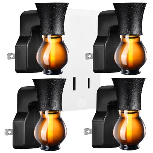 Difusor aromático eléctrico plug-in, 4 sets negro