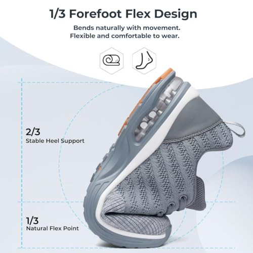 Image of Mishansha Running Shoes for Men Sneakers Air Cushion Walking Shoes Comfortable Tennis Shoes Breathable Trail Running Shoes US Men 7-15