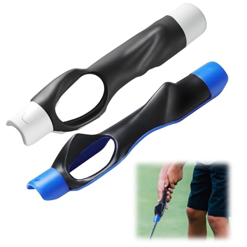 2 Pcs Grip Trainer Golf, Golf Grip Trainer, Golf Grip Training Aid, Hand-Shaped Club Grips for Proper Swing Technique - Right & Left Hand Compatible