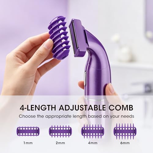Afeitadora eléctrica para mujer 6 en 1, removedor de vello inalámbrico y recargable por USB 7