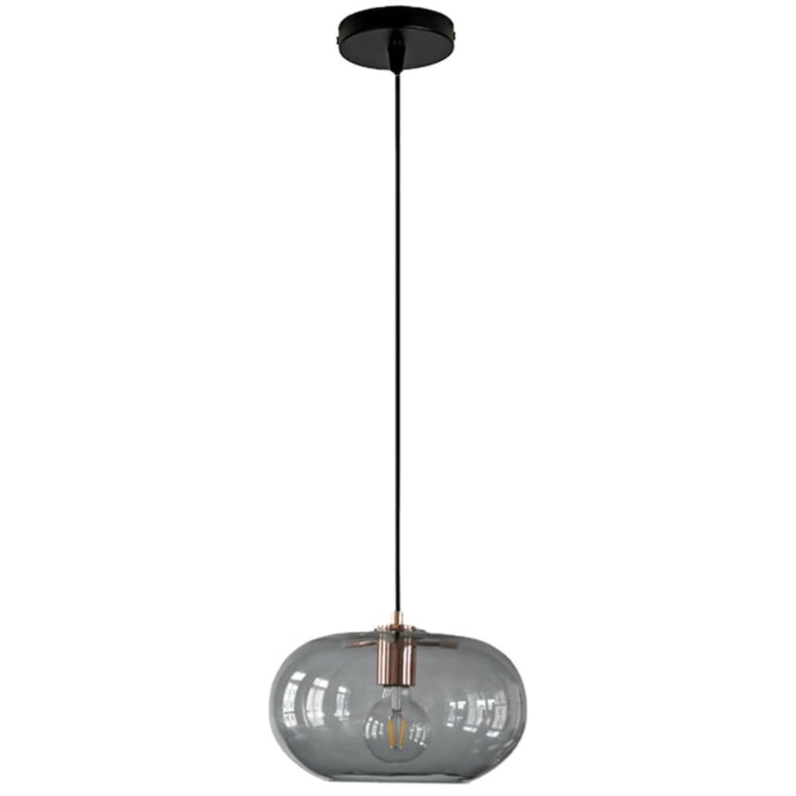 HUAYUSEDF Modern Industrial Glass Pendant Lamp Chandelier Hanging Lighting Ceiling Fixture E27 Personalized for Restaurant Bar Kitchen