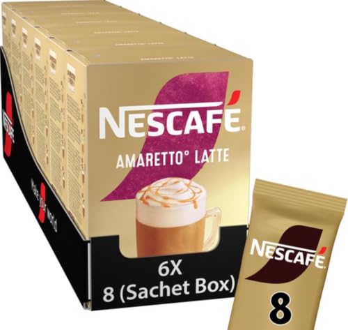 Nescafé Gold Amaretto Latte oploskoffie - 6 doosjes
