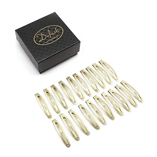 Dofash 20Pcs 4.5CM/1.77IN Blonde Mini Slim Snap Hair Clips Hair Barrettes Hair Accessories for Women Thin Hair image 3