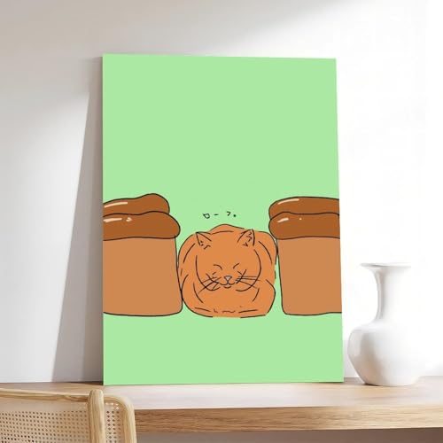 Art mural en toile vert citron 61x91 cm de qualité supérieure