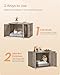 Feandrea Litter Box Enclosure, Modern Cat Litter Box Furniture Hidden, Front Entry, Double Doors, Handles, Cat House, Side End Table, 33.5 x 19 x 19.5 Inches, Heather Greige UPCL012G01
