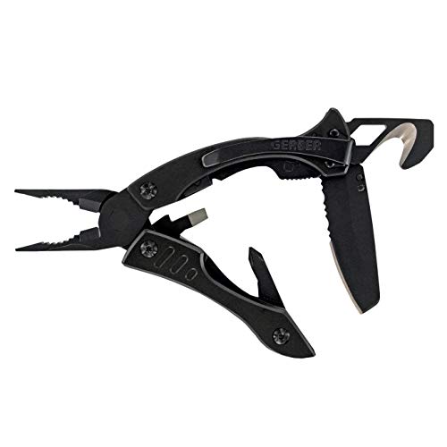 Gerber Crucial Multi-Tool - Black W/Pocket Clip & Strap Cutter [31-001518] #TOP1