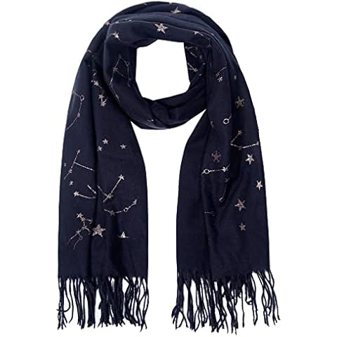 Style Slice Soft Star Sparkly Scarves Women Warm Winter Scarfs Long Oversized Warm Winter Sparkly Pashmina Shawls Christmas Present Xmas Gifts Birthday Gifts For Her Cover