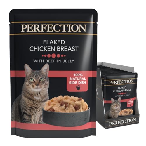 HiLife Perfection Cat Food Chicken Breast with Beef in Jelly, 18 x 70 g Pouches