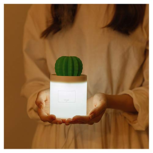 Kaktus-Luftbefeuchter mit Nachtlicht, Mini-Luftbefeuchter mit kühlem Nebel, 280 ml, tragbarer USB-Luftverteiler mit automatischer Abschaltung, für