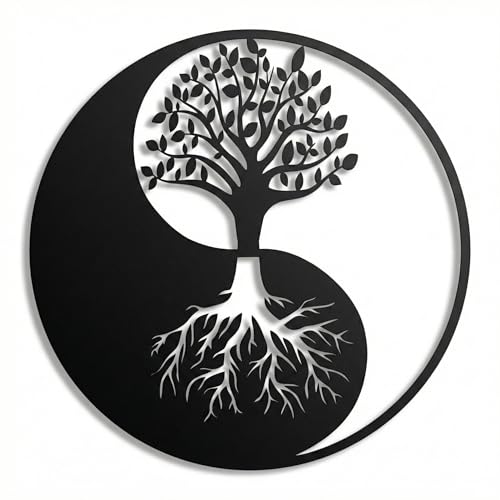 DEKADRON Metal Wall Art, Tree of Life Wall Art, Metal Yin Yang Wall Decor, Interior Decoration, Wall Hangings (28
