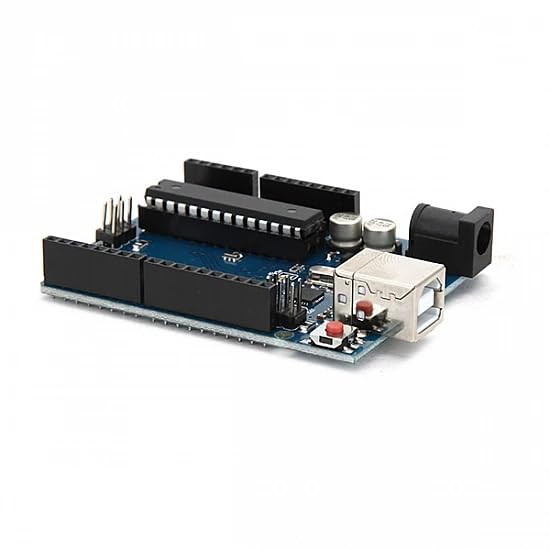 Image of EDO Systems UNO R3 Board | DIP Type ATmega328P Microcontroller | USB Cable Included | Perfect for DIY Robotics, STEM Kits, Coding & Electronics Projects + Mini Breadboard + 20 Male /Male Wires | Combo