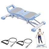 Esluve ステッパー スキーマシン レッグスライド 静音 運動器具 筋トレ 足踏み健康器具 有酸素運動 体幹 ひねり くびれ ウエスト ダイエット 骨盤底筋 トレーニング ステップ台 屋内スキート 室内 家庭用 脂肪燃焼 エクササイズバンド付き